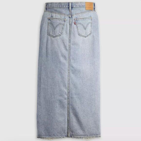 Levi's Big E Premium Denim Ankle Column Skirt NWT size 27 - Picture 6 of 13